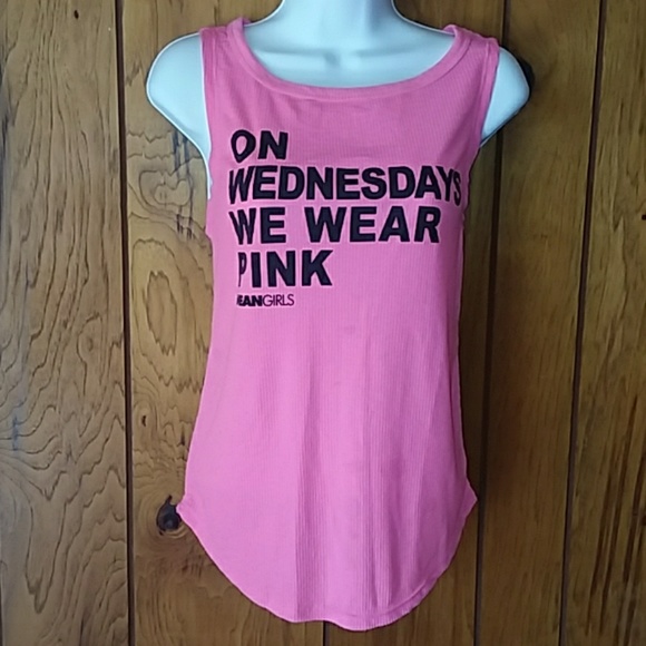 Mean Girls Tops - Muscle Tank "On Wednesdays We Wear Pink"